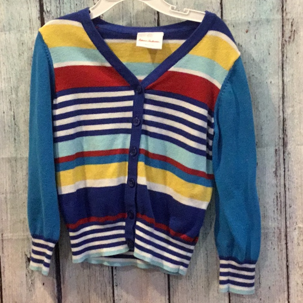 EUC Girl Size 5/6 Hannah Andersson striped sweater